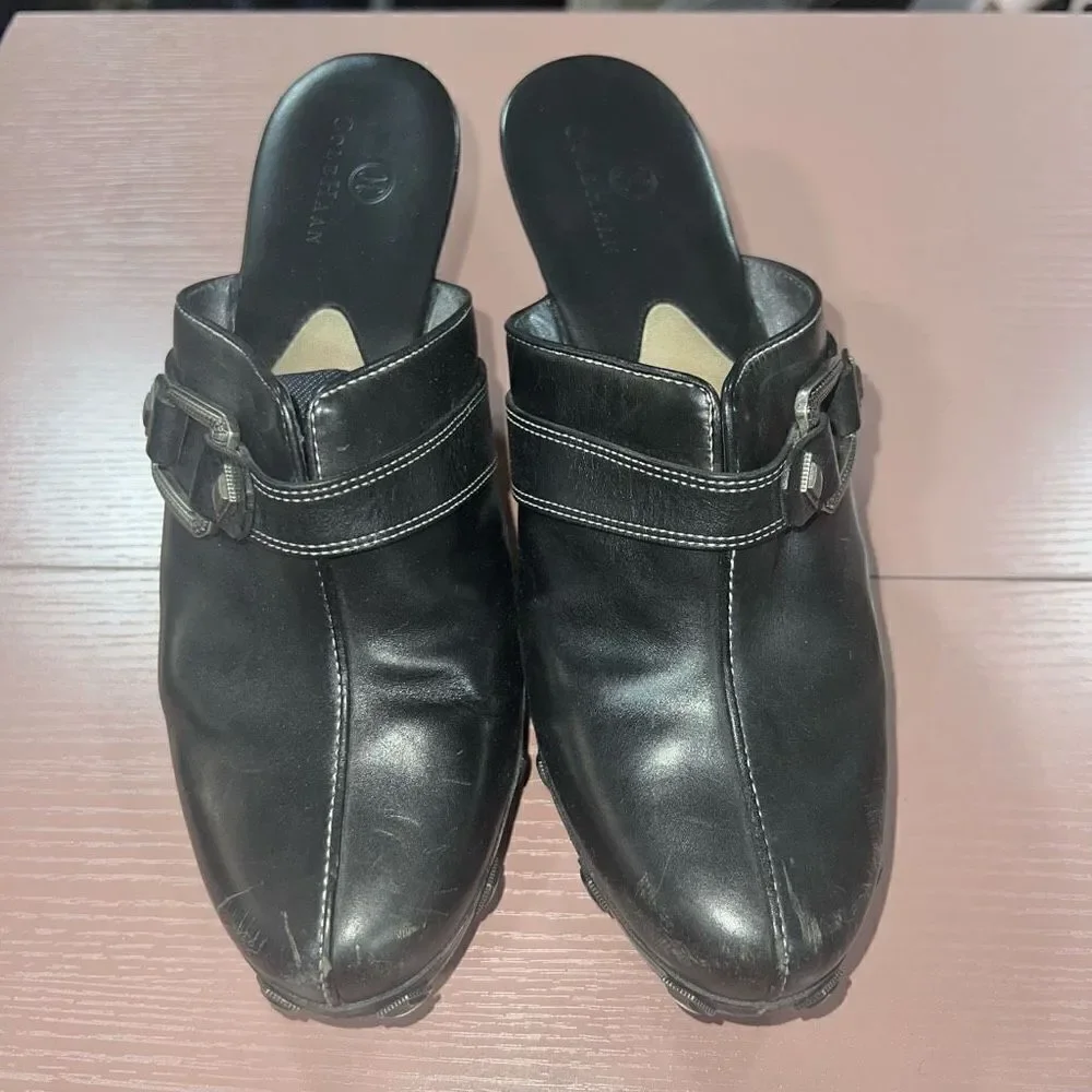 Cole Haan Tova Studded Suede Heeled Mules